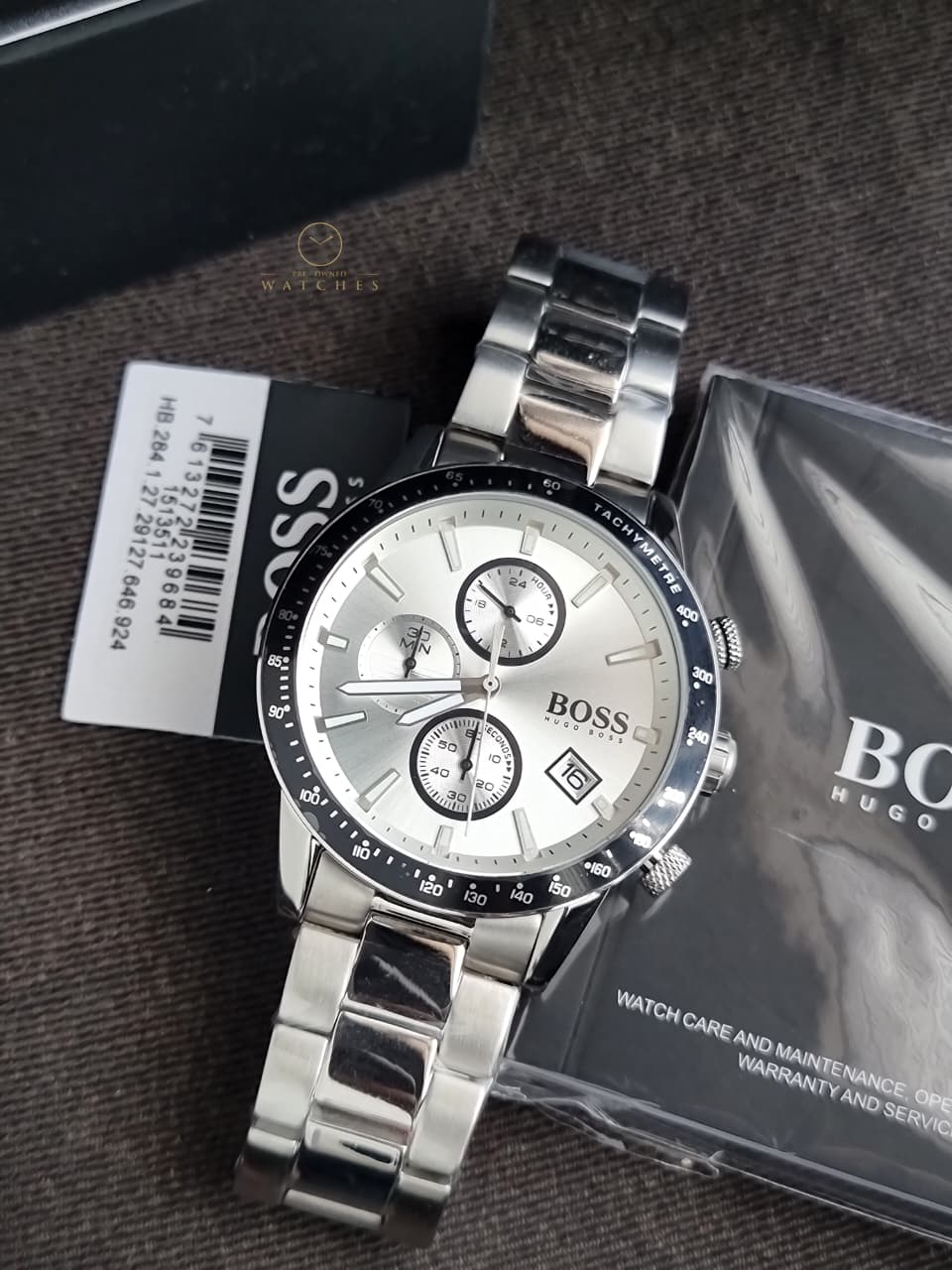 Hugo Boss Men’s Chronograph Quartz Stainless Steel Silver Watch 1513511