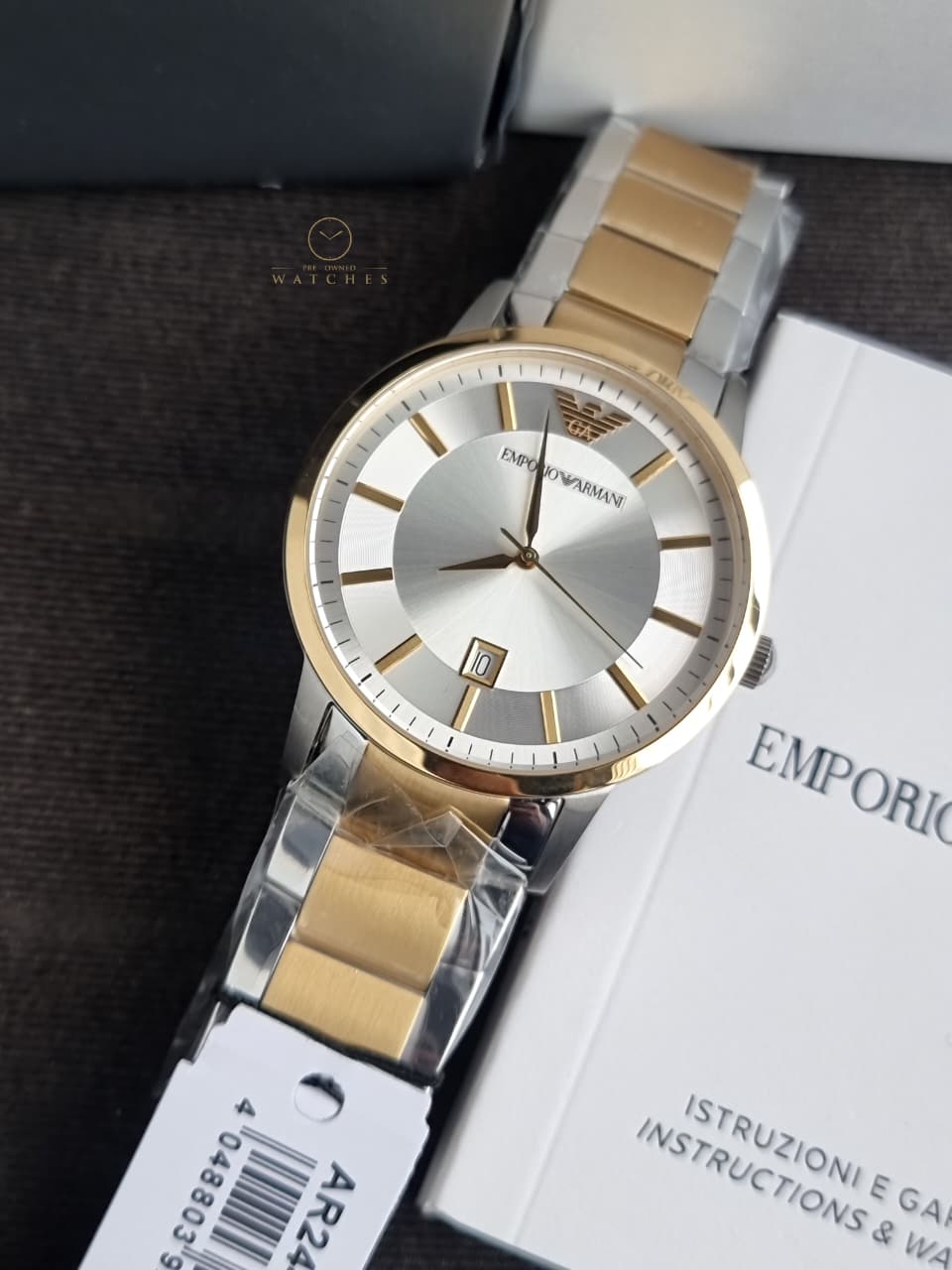 Emporio Armani Men’s Stainless Steel Silver Dial 43mm Watch AR2449