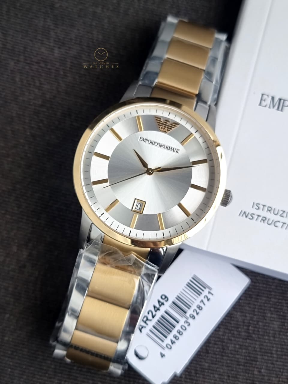 Emporio Armani Men’s Stainless Steel Silver Dial 43mm Watch AR2449