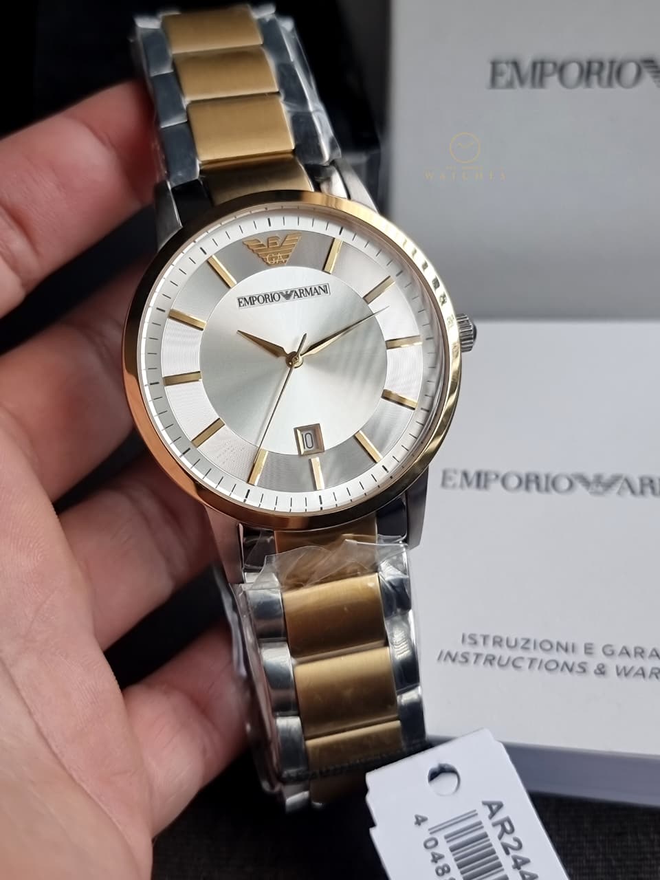 Emporio Armani Men’s Stainless Steel Silver Dial 43mm Watch AR2449