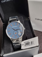 Emporio Armani Men’s Quartz Stainless Steel Blue Dial 43mm Watch AR11137