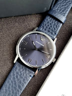 Emporio Armani Men’s Quartz Leather Strap Blue Dial 32mm Watch AR11012