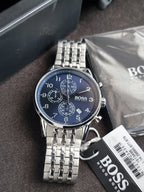 Hugo Boss Men’s Quartz Stainless Steel Blue Dial 44mm Watch 1513498