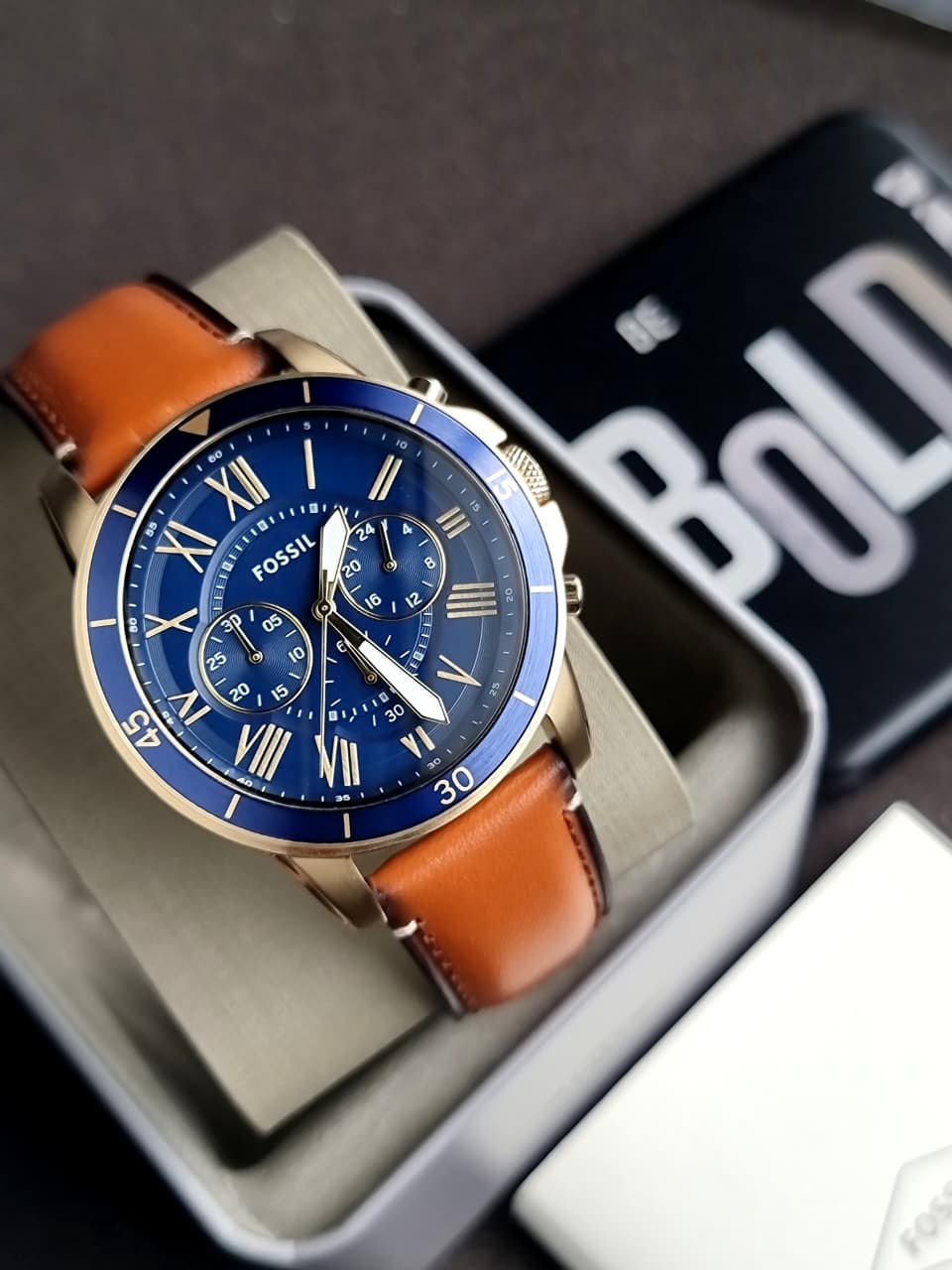 Fossil Analog Blue Dial Men's Watch-FS5268
