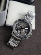 Fossil Men’s Chronograph Stainless Steel Grey Dial 45mm Watch BQ2491
