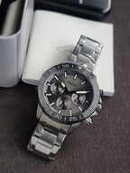 Fossil Men’s Chronograph Stainless Steel Grey Dial 45mm Watch BQ2491