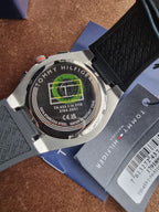 Tommy Hilfiger Men’s Quartz Black Silicone Strap Black Dial 44mm Watch 1791898