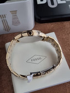 FOSSIL BQ3757 Ladies Rye Watch Golden Casing Black Dial Quartz Watch