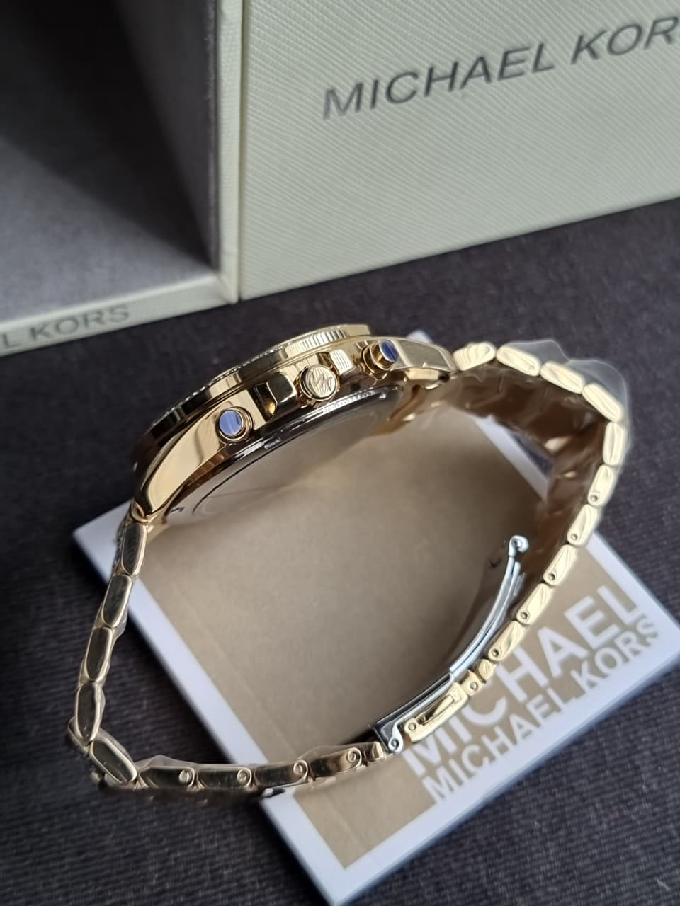 Michael Kors Women’s Quartz Gold Stainless Steel Gold Dial 44mm Watch MK6729