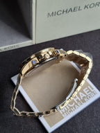 Michael Kors Women’s Quartz Gold Stainless Steel Gold Dial 44mm Watch MK6729