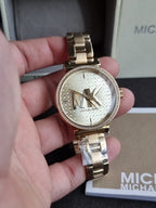 Michael Kors Women’s Quartz Stainless Steel Gold Dial 36mm Watch MK4334