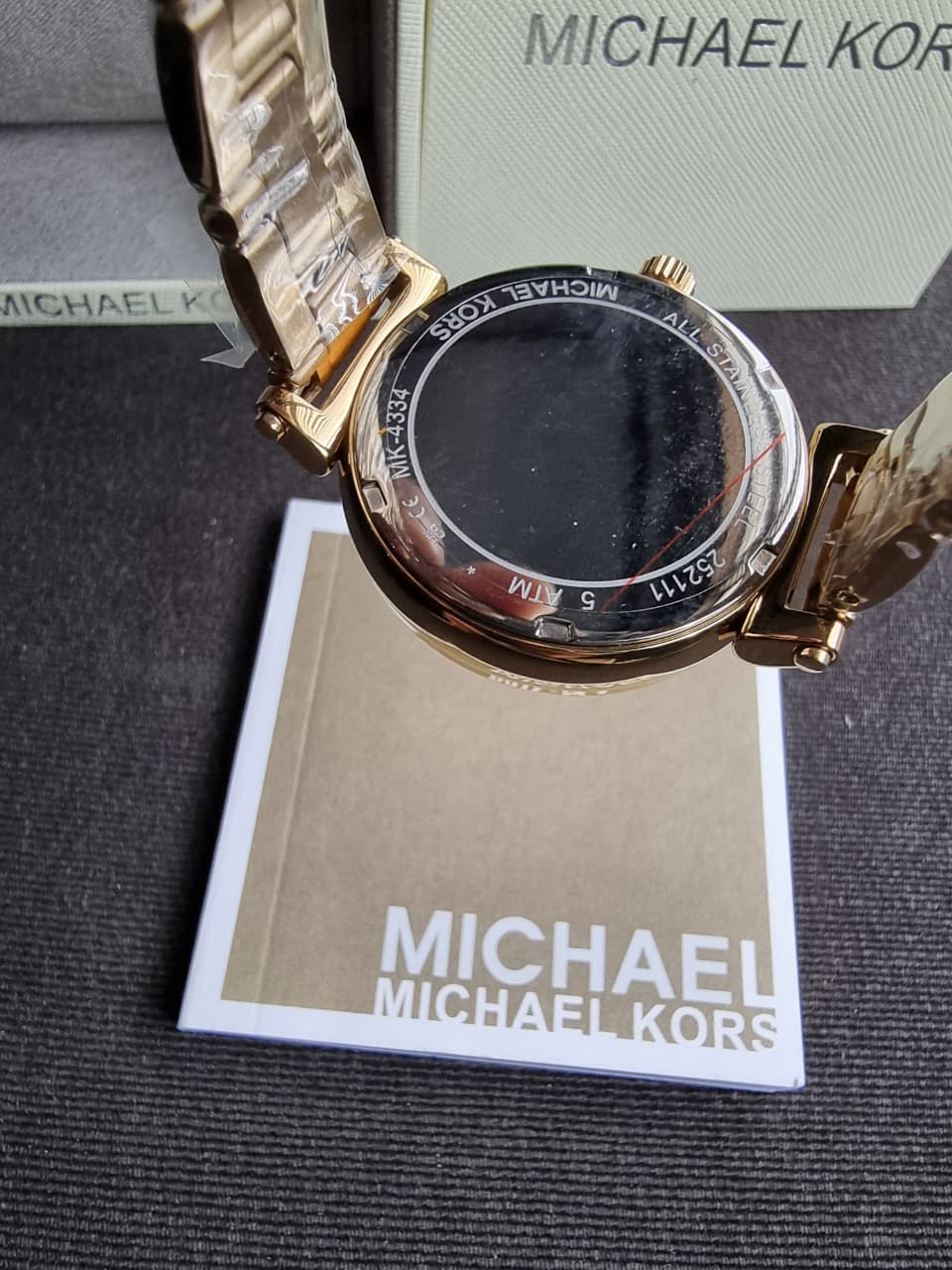 Michael Kors Women’s Quartz Stainless Steel Gold Dial 36mm Watch MK4334