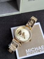 Michael Kors Women’s Quartz Stainless Steel Gold Dial 36mm Watch MK4334