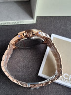 Michael Kors Women’s Chronograph Quartz Stainless Steel Rose Gold Dial 44mm Watch MK6730