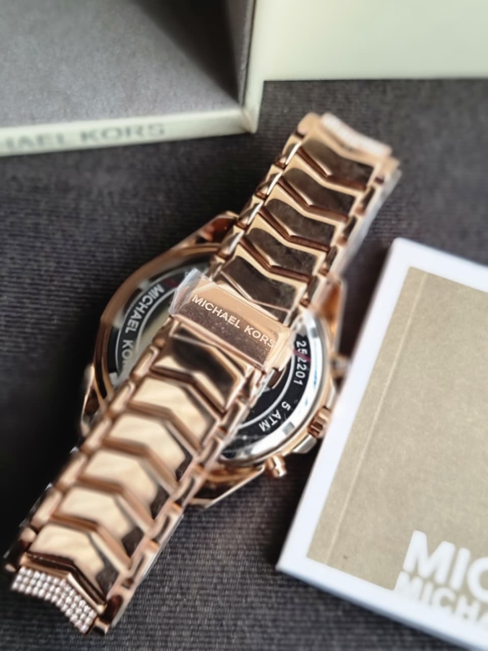 Michael Kors Women’s Chronograph Quartz Stainless Steel Rose Gold Dial 44mm Watch MK6730