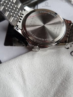 Gucci Women’s Swiss Made Quartz Silver Stainless Steel Black Dial 38mm Watch YA126408
