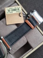 Burberry Men’s Swiss Made Leather Strap Black Dial 42mm Watch BU9905