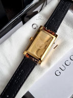 Gucci Women’s Swiss Made Quartz Brown Leather Strap Multi Color Dial 21mm Watch YA147402