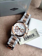 Fossil Women’s Quartz Stainless Steel Mother Of Pearl Dial 39mm Watch ES4135
