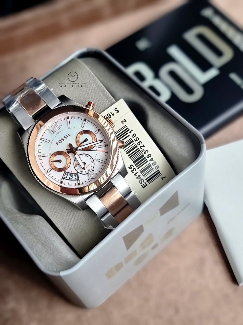 Fossil Women’s Quartz Stainless Steel Mother Of Pearl Dial 39mm Watch ES4135