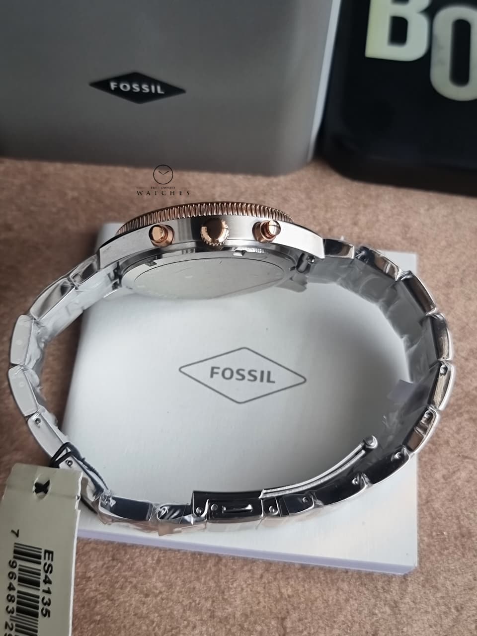 Fossil Women’s Quartz Stainless Steel Mother Of Pearl Dial 39mm Watch ES4135
