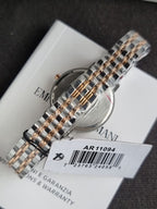 Emporio Armani Women’s Quartz Stainless Steel Mother of Pearl Dial 28mm Watch AR11094