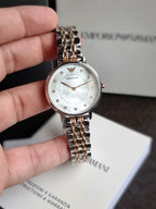 Emporio Armani Women’s Quartz Stainless Steel Mother of Pearl Dial 28mm Watch AR11094