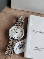 Emporio Armani Women’s Quartz Stainless Steel Mother of Pearl Dial 28mm Watch AR11094