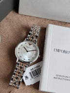 Emporio Armani Women’s Quartz Stainless Steel Mother of Pearl Dial 28mm Watch AR11094