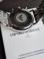 Emporio Armani Men’s Chronograph Quartz Stainless Steel White Dial 43mm Watch AR0399