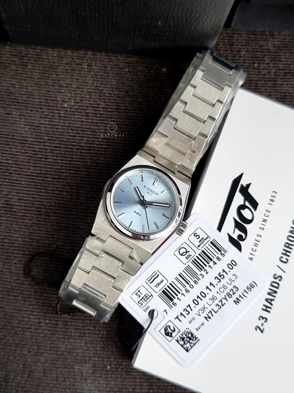 Tissot  PRX Quartz 25mm Ice Blue Dial Steel Women's Watch T137.010.11.351.00