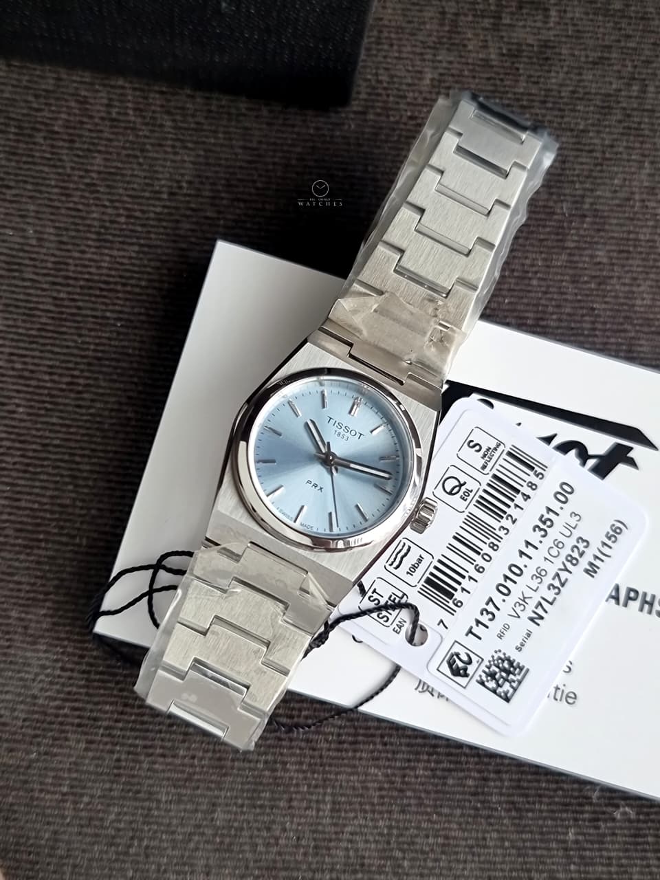 Tissot  PRX Quartz 25mm Ice Blue Dial Steel Women's Watch T137.010.11.351.00