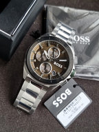 Hugo Boss Men’s Quartz Silver Stainless Steel Green Dial 44mm Watch 1513951