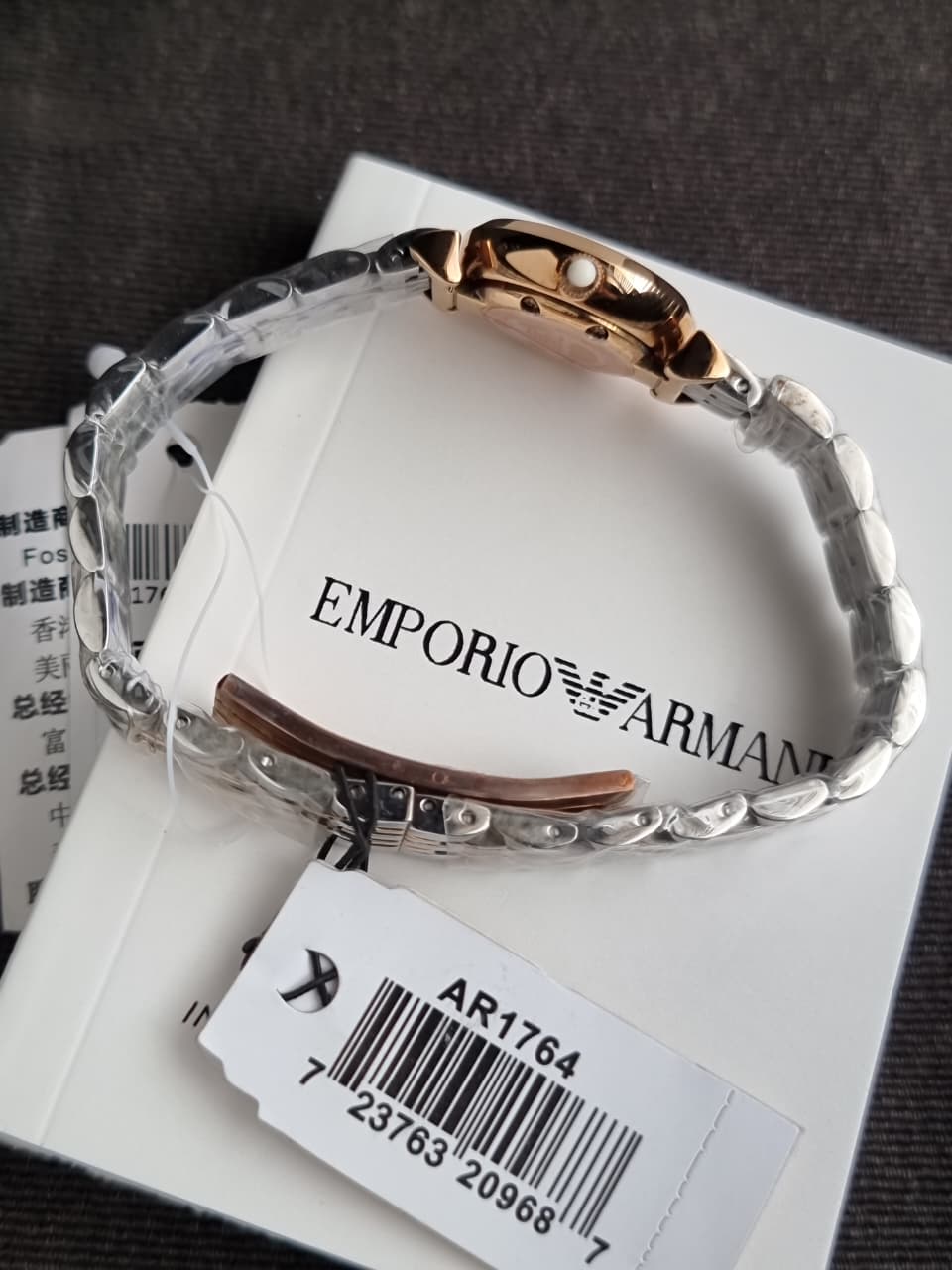 Emporio Armani Women’s Analog Stainless Steel Mother of Pearl Dial 22mm Watch AR1764
