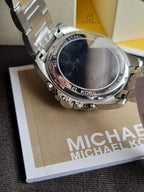 Michael Kors Men’s Quartz Silver Stainless Steel Green Dial 45mm Watch MK8984