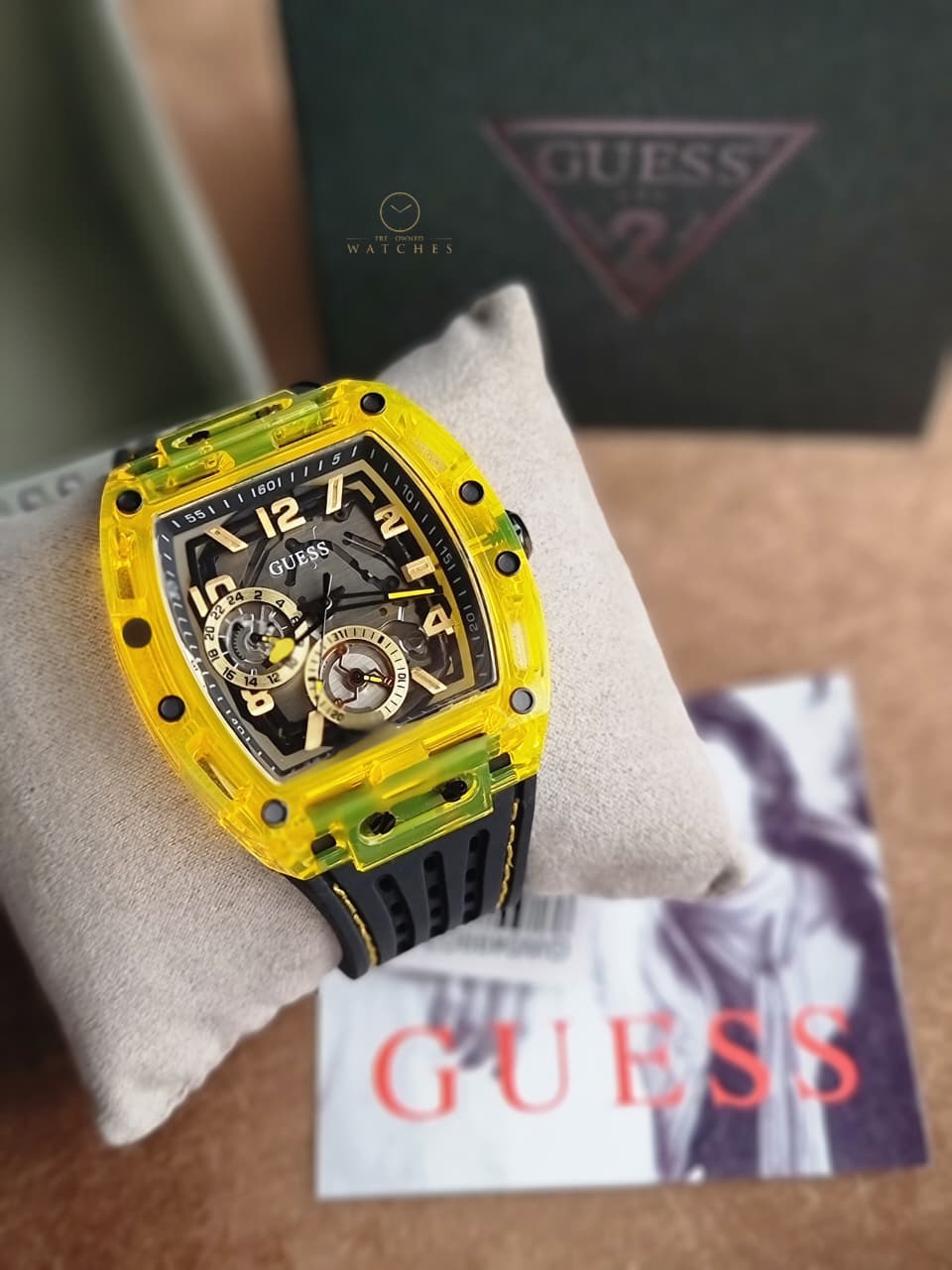 Guess Men’s Quartz Black Silicone Strap Black Dial 42mm Watch GW0499G2