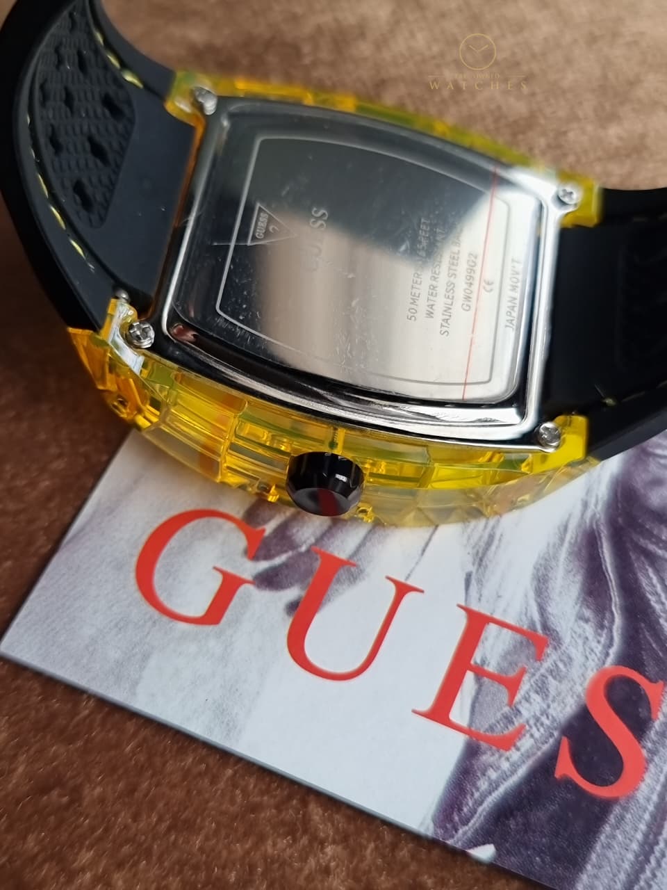 Guess Men’s Quartz Black Silicone Strap Black Dial 42mm Watch GW0499G2