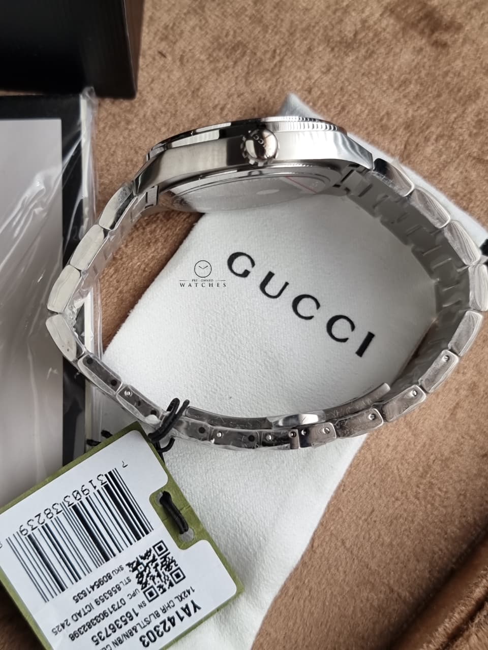 Gucci Men’s Quartz Stainless Steel Blue Dial 41mm Watch YA142303