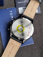 Tommy Hilfiger Analogue Multifunction Quartz Watch for Men with Black Leather Strap - 1792004