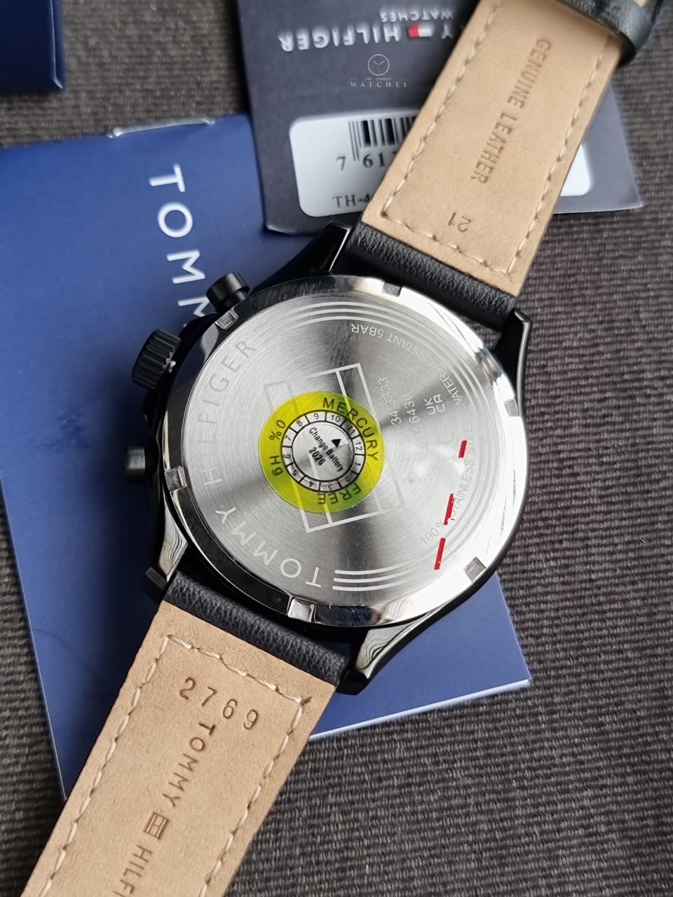 Tommy Hilfiger Analogue Multifunction Quartz Watch for Men with Black Leather Strap - 1792004