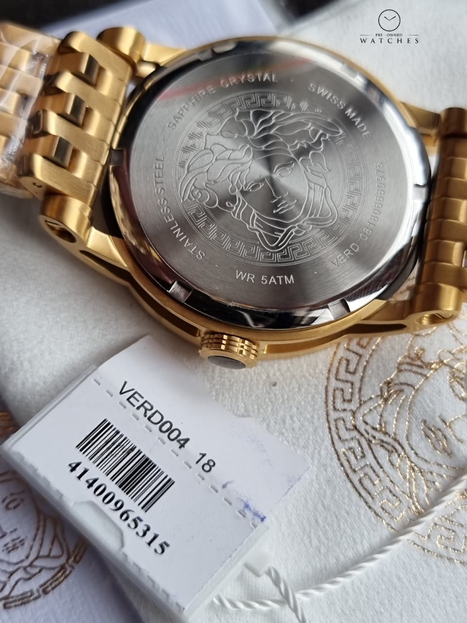 Versace Men’s Quartz Swiss Made Two-tone Stainless Steel Silver Dial 43mm Watch VERD00418