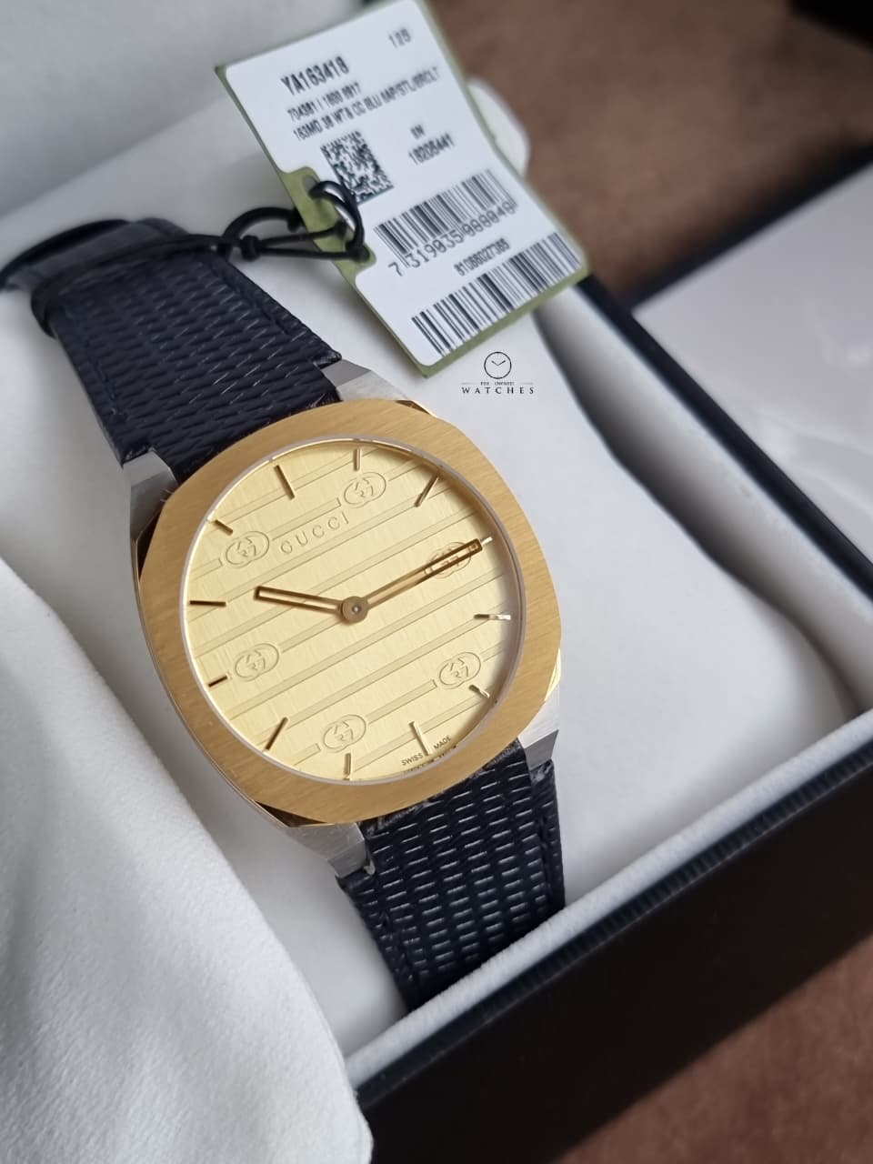 Gucci 25H Quartz Steel/Gold 38mm Golden Brass YA163418