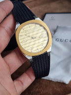 Gucci 25H Quartz Steel/Gold 38mm Golden Brass YA163418