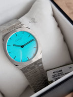 Gucci Unisex Swiss Made Quartz Silver Stainless Steel White Dial-Ocean Blue Glass 38mm Watch YA163409