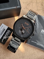 Hugo Boss Men’s Chronograph Quartz Stainless Steel Black Dial 43mm Watch 1513814