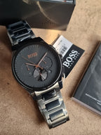 Hugo Boss Men’s Chronograph Quartz Stainless Steel Black Dial 43mm Watch 1513814