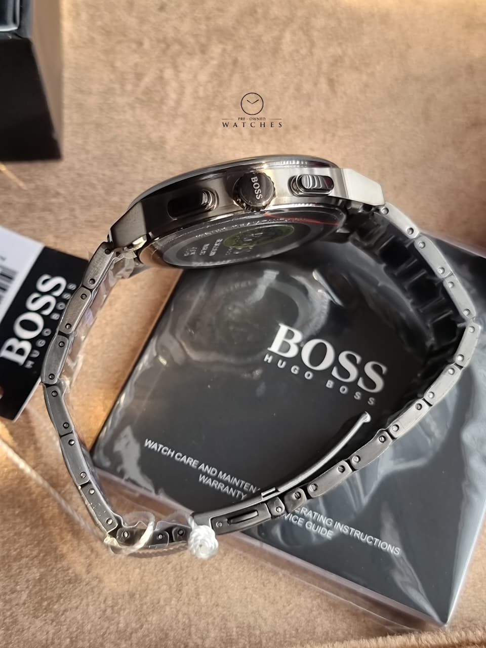 Hugo Boss Men’s Chronograph Quartz Stainless Steel Black Dial 43mm Watch 1513814