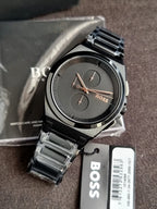 Hugo Boss Men’s Quartz Black Stainless Steel Black Dial 44mm Watch 1514068