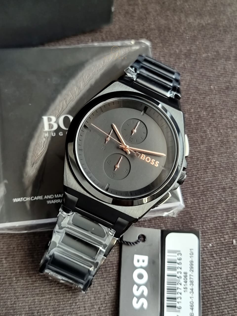 Hugo Boss Men’s Quartz Black Stainless Steel Black Dial 44mm Watch 1514068