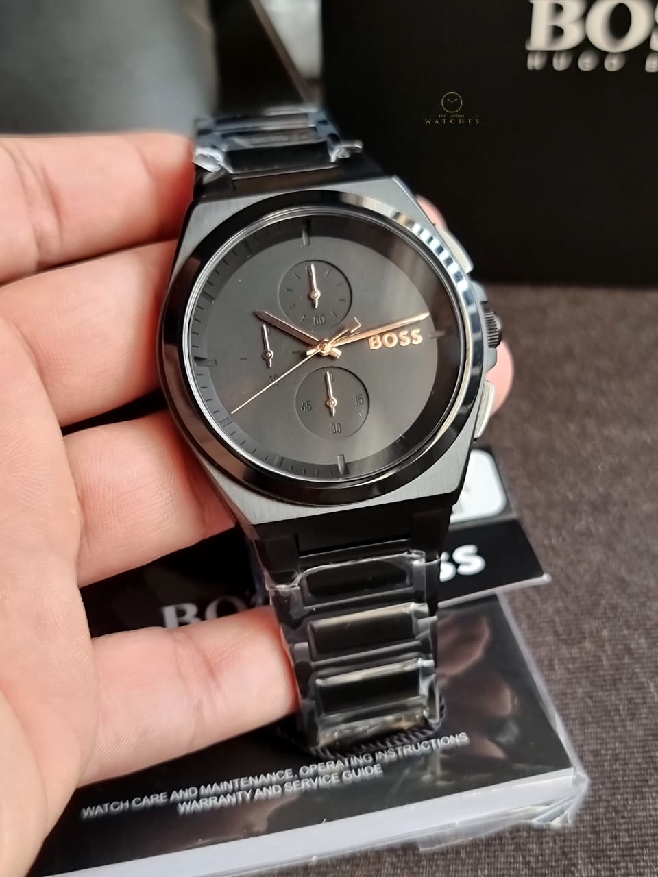 Hugo Boss Men’s Quartz Black Stainless Steel Black Dial 44mm Watch 1514068